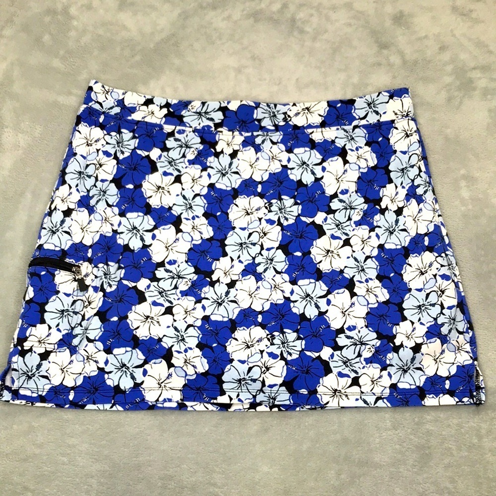 Jones of New York Blue Floral Short SIze XL